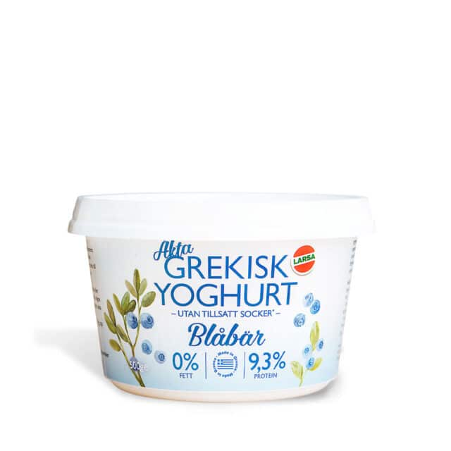 Äkta Grekisk yoghurt 0% – blåbär