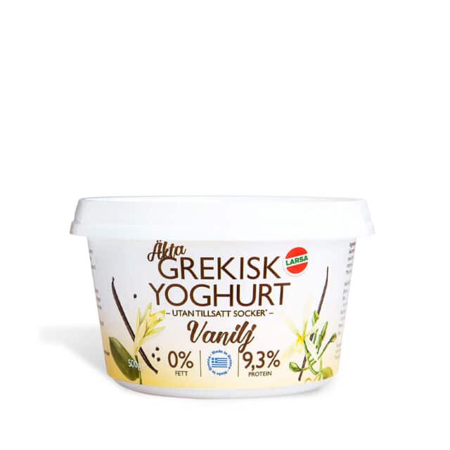 Äkta Grekisk yoghurt 0%  – vanilj