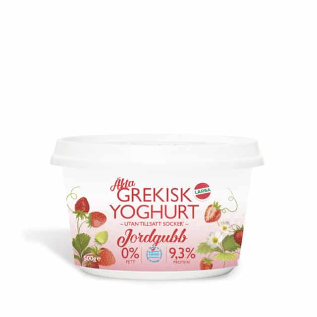Äkta Grekisk yoghurt 0% – jordgubb