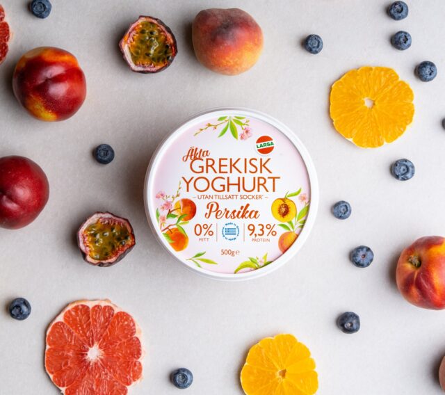 Nyhet! Äkta Grekisk Yoghurt 0% med smak av persika!